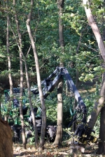 Aufräumen auf dem Kleinen Dänholm - Harvester im Einsatz