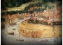 Vermutliche Hinrichtungsstätte der Vitalienbrüder (1400) auf dem Grasbrook vor Hamburg, Ausschnitt aus Melchior Lorichs Elbkarte (1568), Staatsarchiv Hamburg