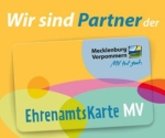 Die Ehrenamtskarte MV auf gelbem Hintergrund